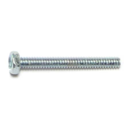 Midwest Fastener #6-32 x 1-1/4 in Slotted Hex Machine Screw, Zinc Plated Steel, 20 PK 65546